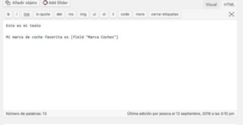 Añadir campos personalizados a través de Shortcodes en una entrada de WordPress