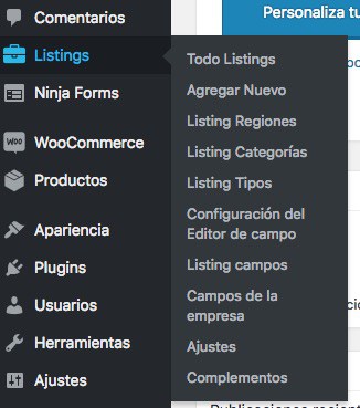 menu listings file editor