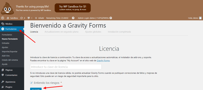 licencia gravity forms