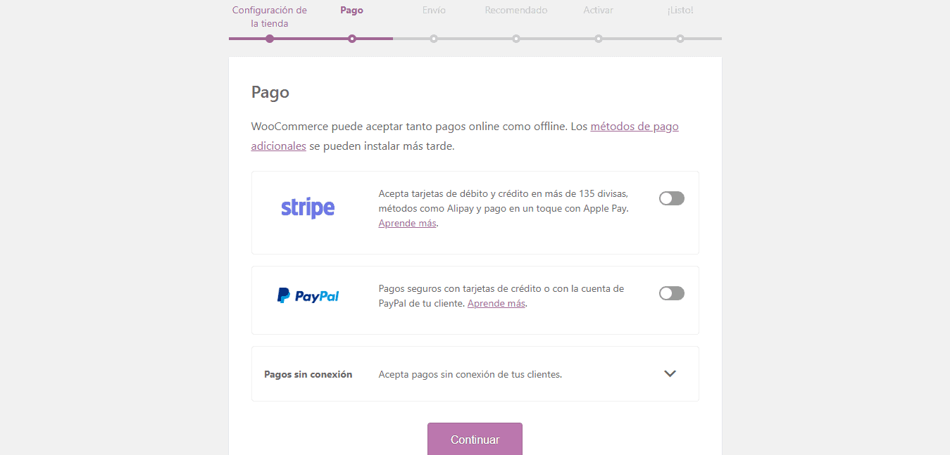 woocommerce pago stripe paypal