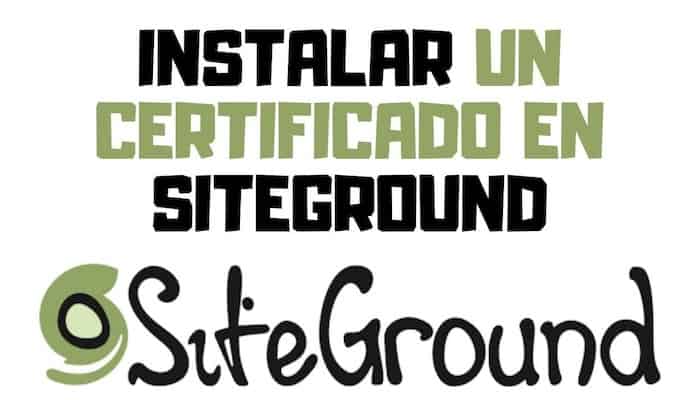 установить сертификат siteground