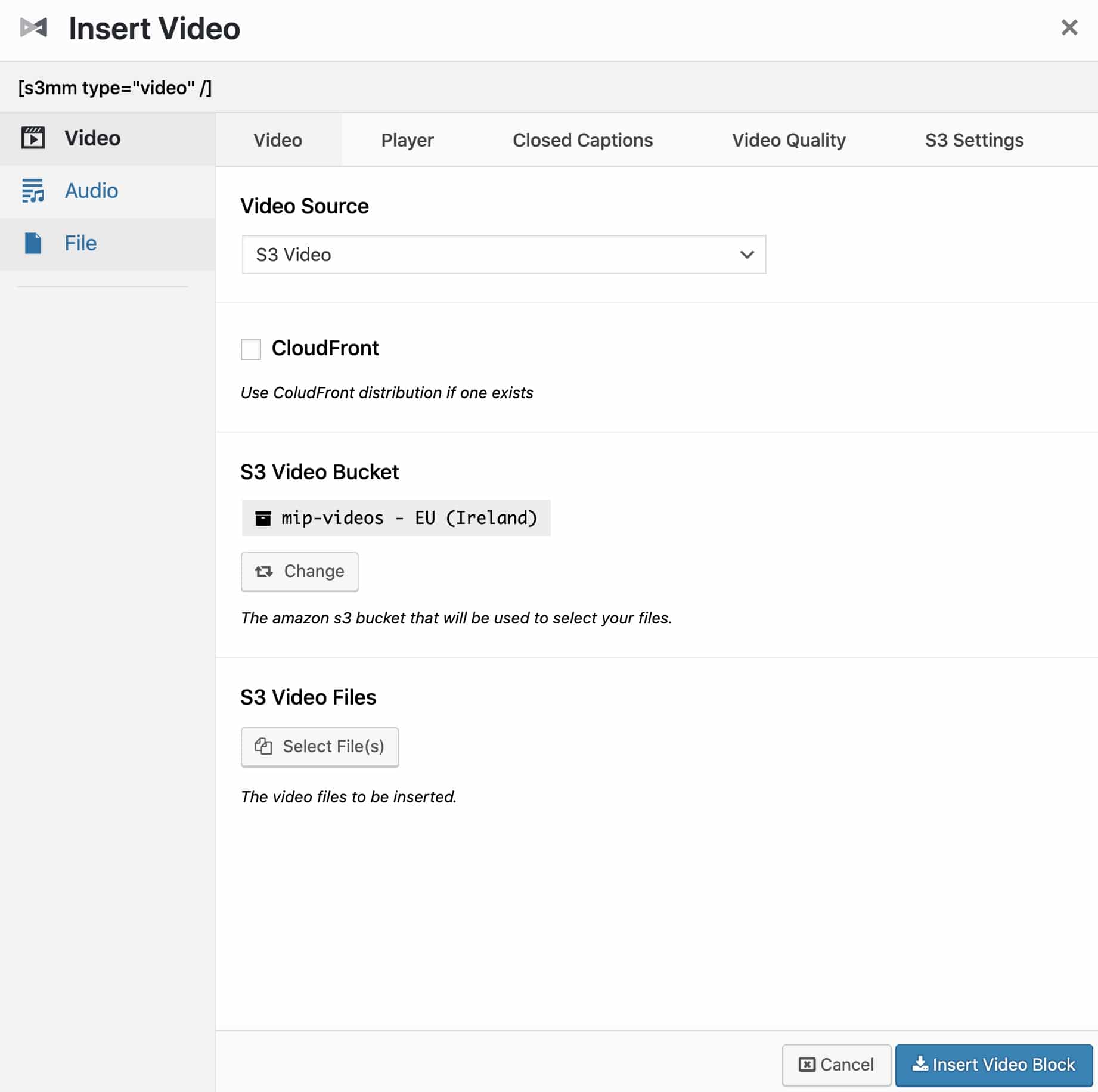 Como Añadir Vídeos alojados en Amazon S3 en WordPress con S3 Media Maestro 10